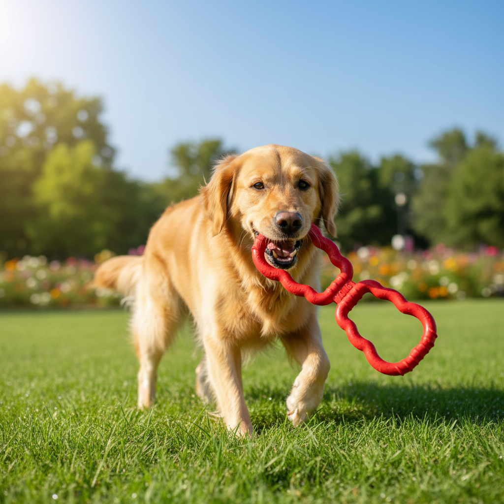 KONG Tug Toy for Dogs – Durable Natural Rubber Pull Toy