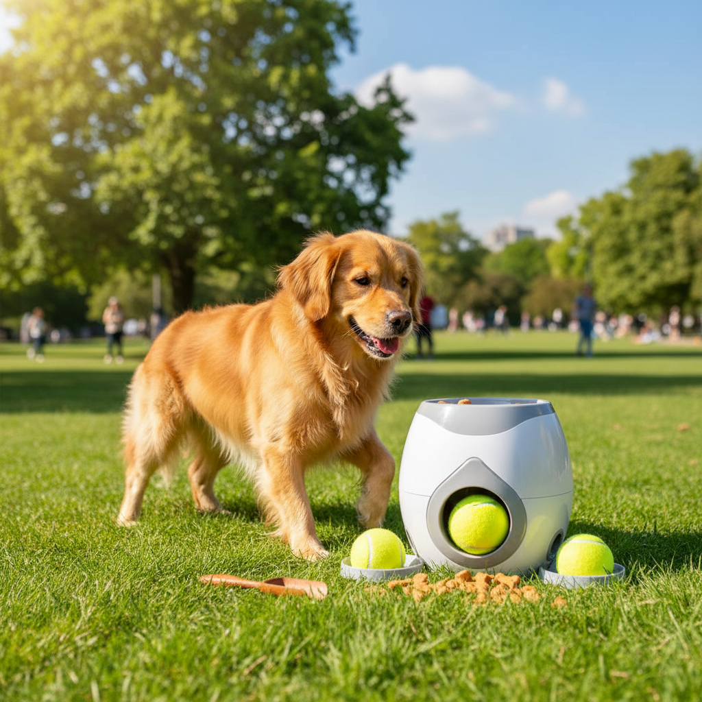 Dog Tennis Ball Treat Dispenser – Interactive Food Reward Toy