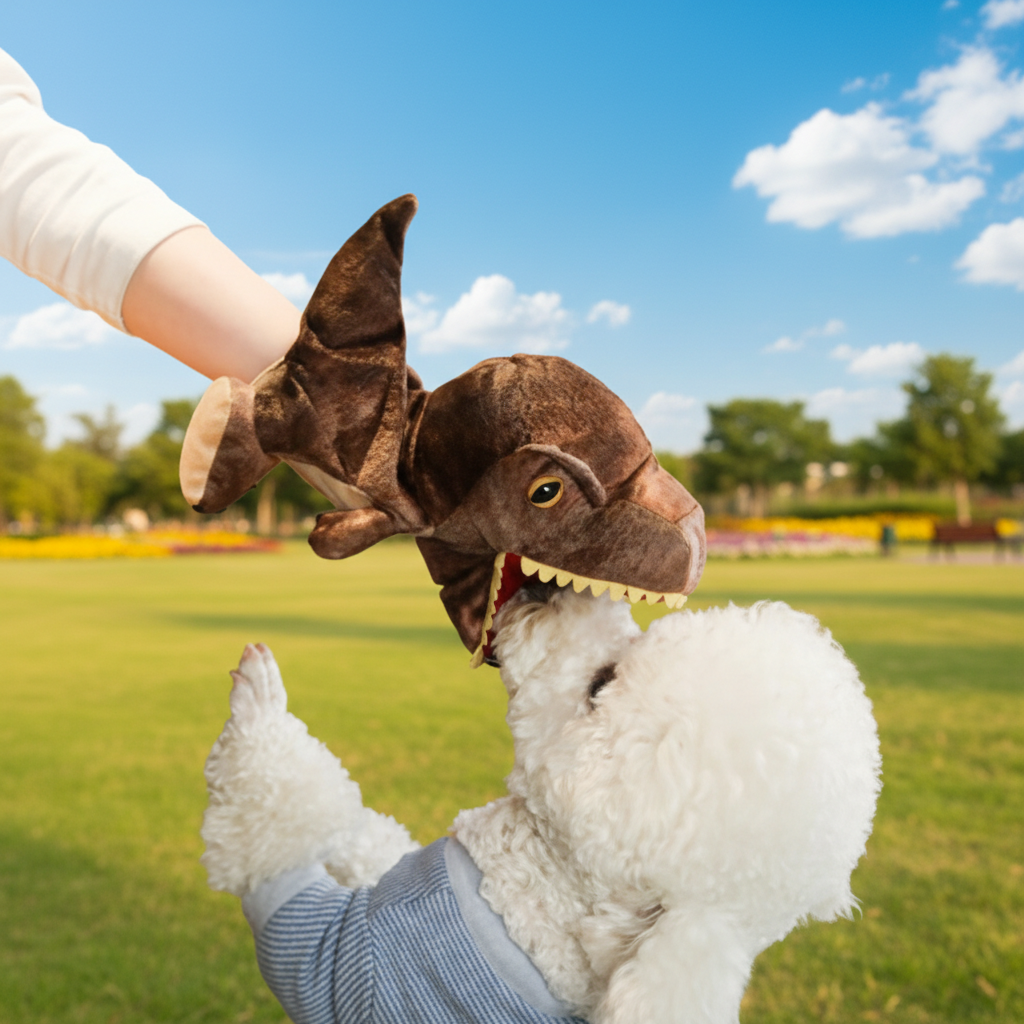 Dinosaur Hand Puppet Dog Toy – Interactive Plush