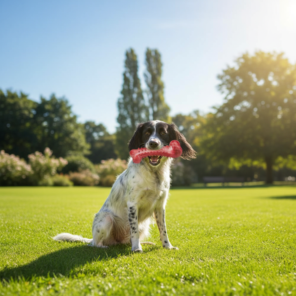 Natural Rubber Bone Dog Chew Toy – Dental Clean