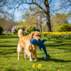 Whale Plush Dog Toy – Interactive Sound for All Sizes