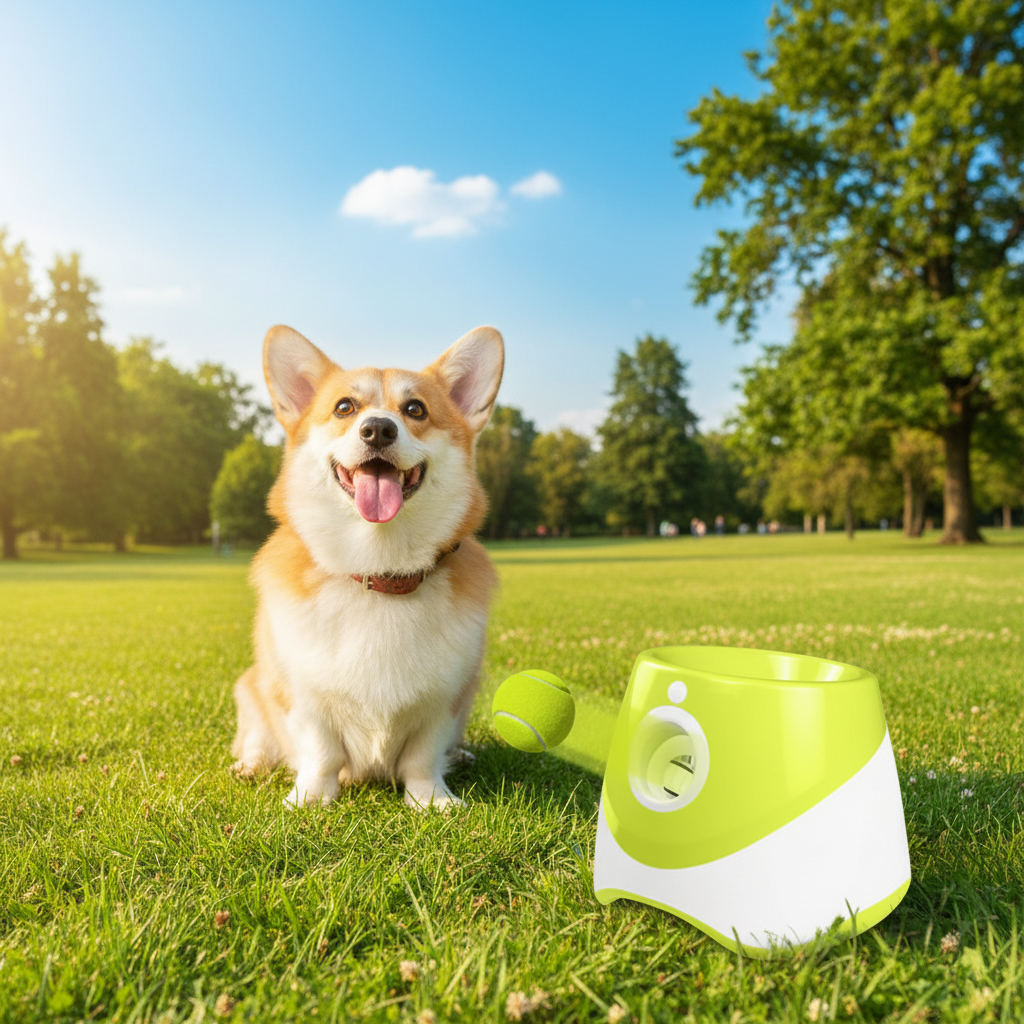 Automatic Dog Tennis Launcher – Rechargeable Fetch Toy