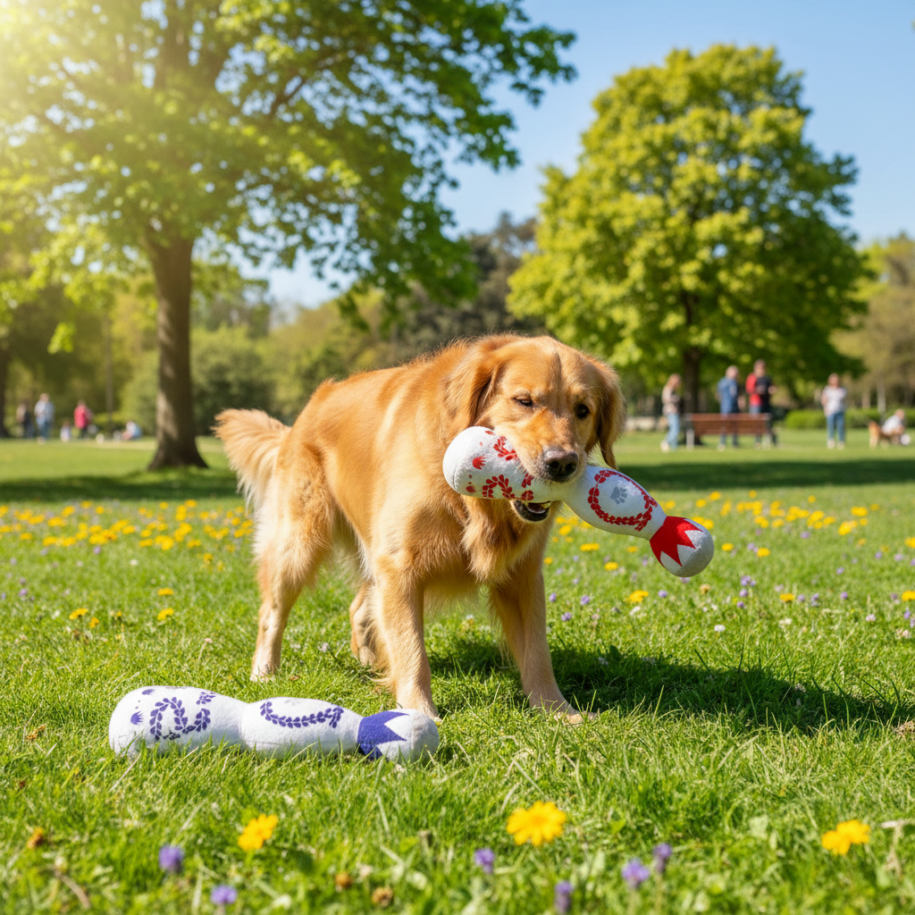 Tequila Bottle Squeaky Dog Toy – Plush Interactive