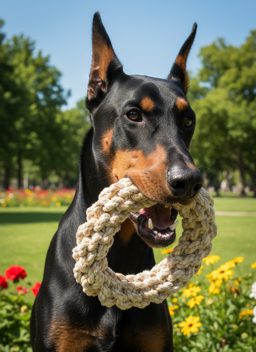 Durable Linen Rope Dog Toy for Medium & Large Dogs