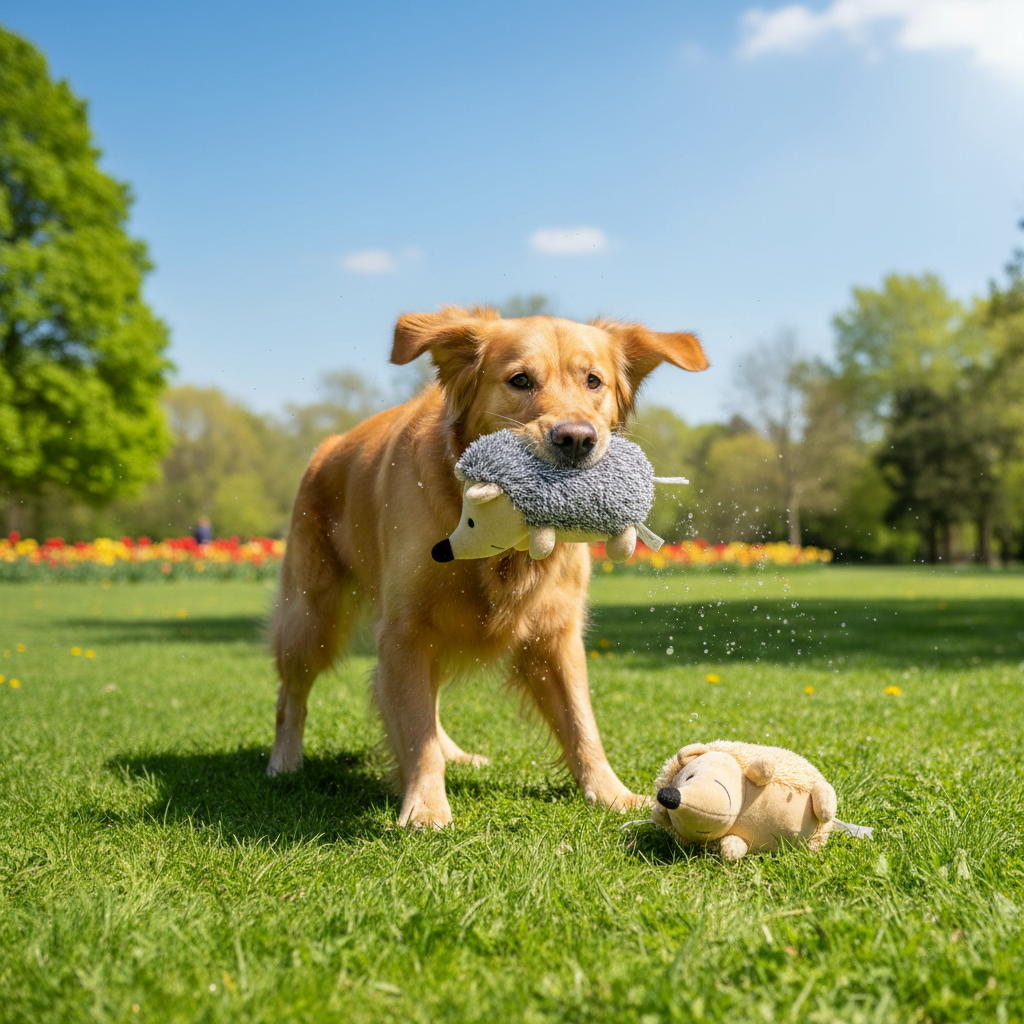Hedgehog Plush Squeaky Dog Toy for Puppies