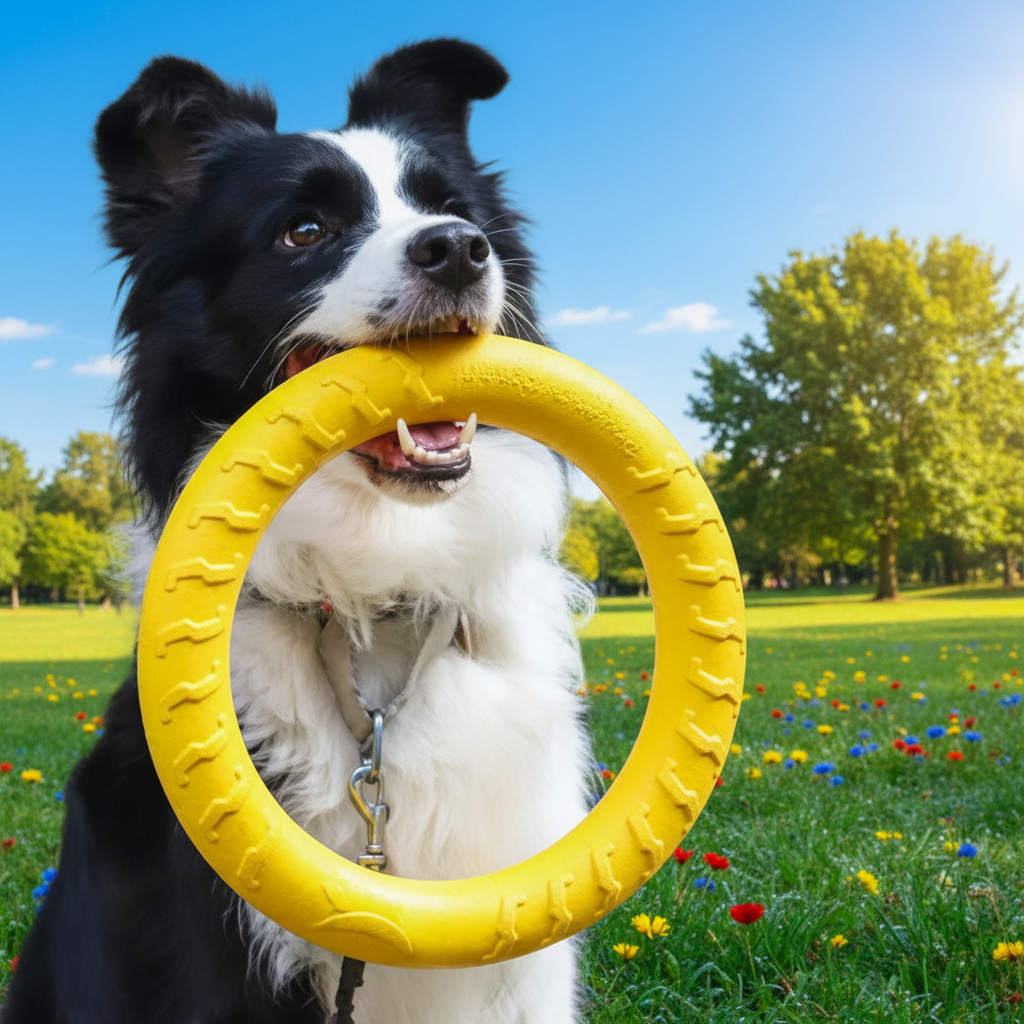 Indestructible Dog Ring Toy – Floating for All Sizes