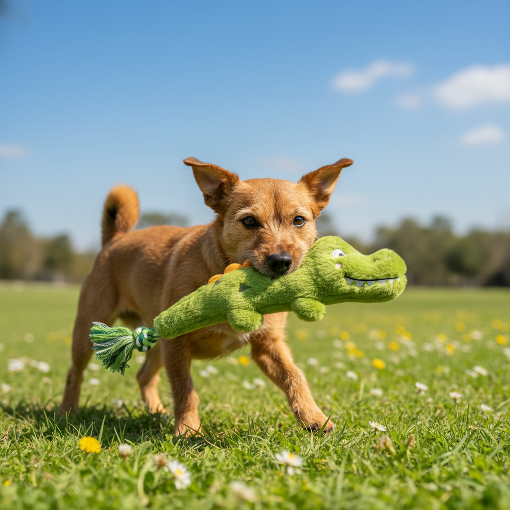 Crocodile Knotted Rope Toy – Indestructible Plush for Dogs