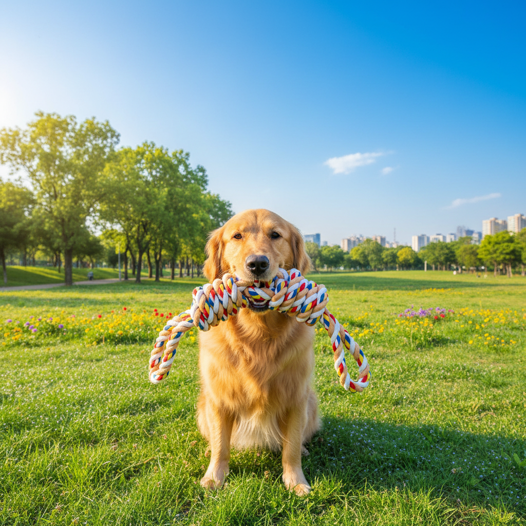 45cm Rope Toy for Dogs – Teeth Cleaning & Puppy Training