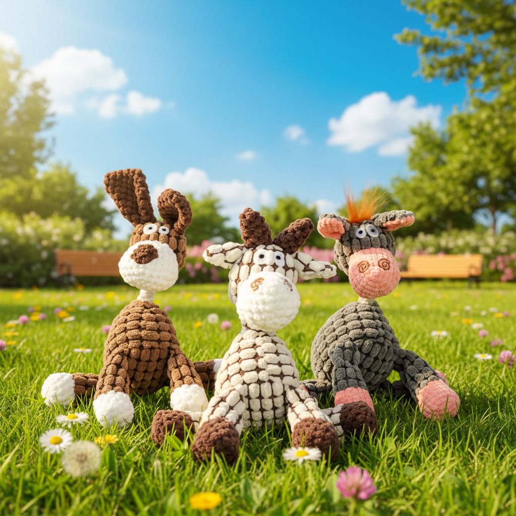 Donkey Shape Plush Dog Toy – Interactive & Bite Resistant