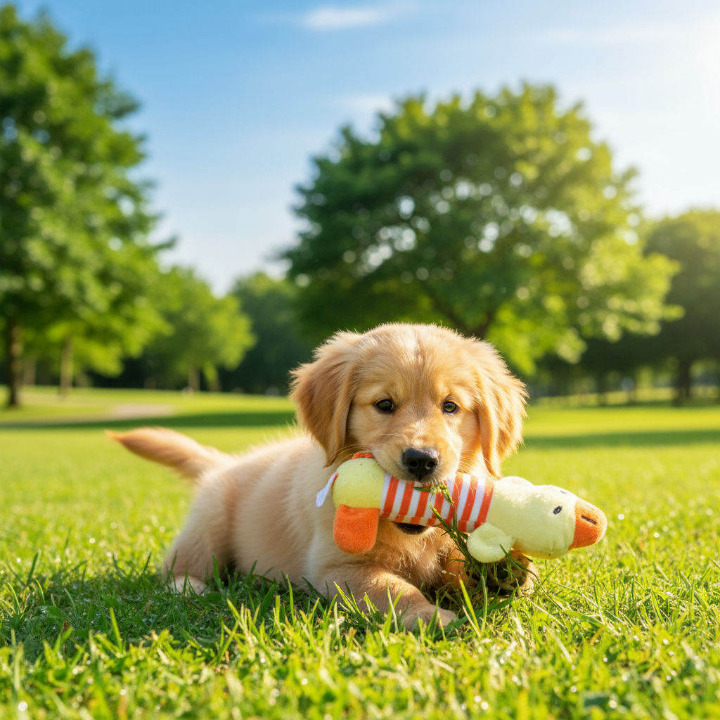 Plush Squeaky Dog Toys for All Sizes — Elephant, Duck & Pig Chew Toys