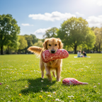 Steak Shaped Plush Dog Toy - Squeaky for Small & Medium Dogs, Interactive & Fun