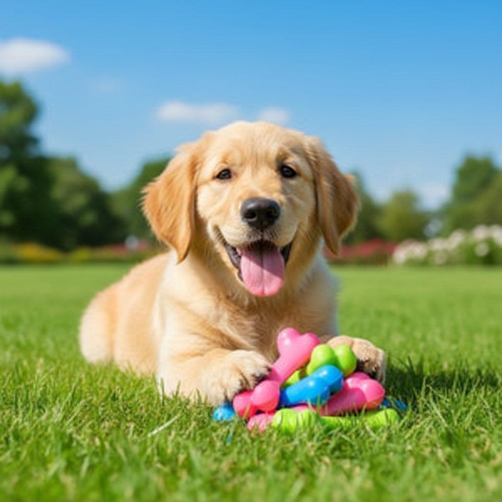 Rubber Dental Bone Toy for Small Dogs – Training, Fetch, and Teething Relief