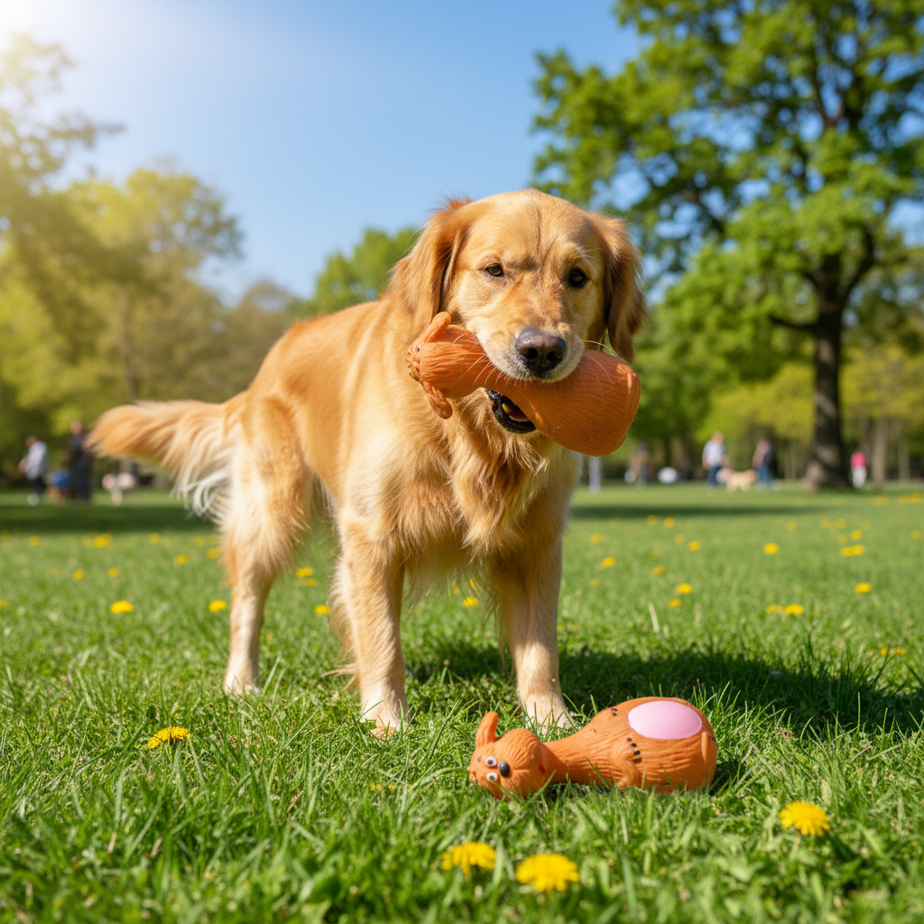 Squeaky Latex Animal Toys - Fetch & Chew for Small & Medium Dogs