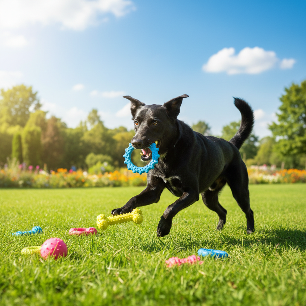 Rubber Bone Molar Toy – Interactive Teeth Cleaning for Puppies & Teething Relief