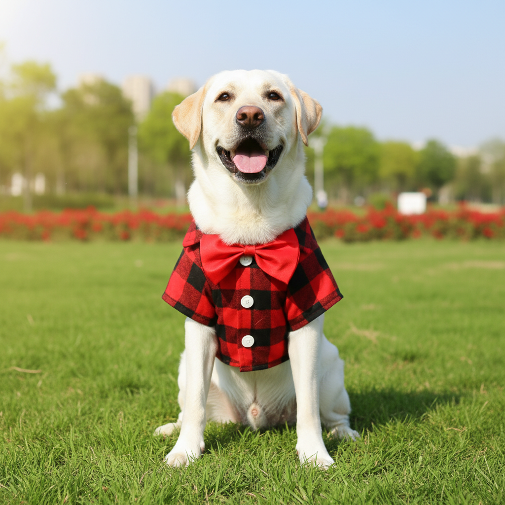 Plaid Dog Vest Coat – Formal Outfit for Small to Medium Dogs