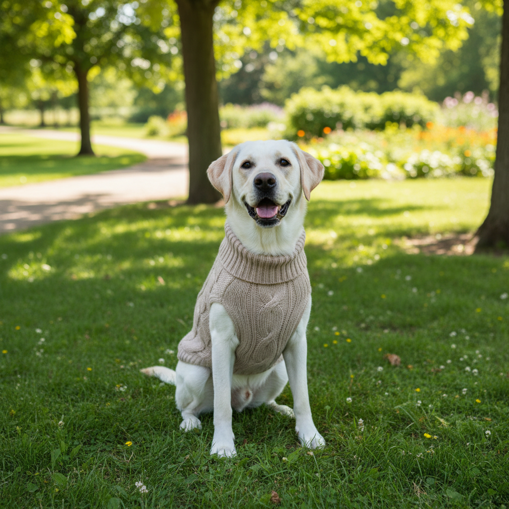 Solid Color Dog Sweater – Cozy Wool Knit for Small Dogs