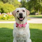 Fashionable Pet Collar With Bow Tie & Bell – Adjustable Nylon for Small Dogs