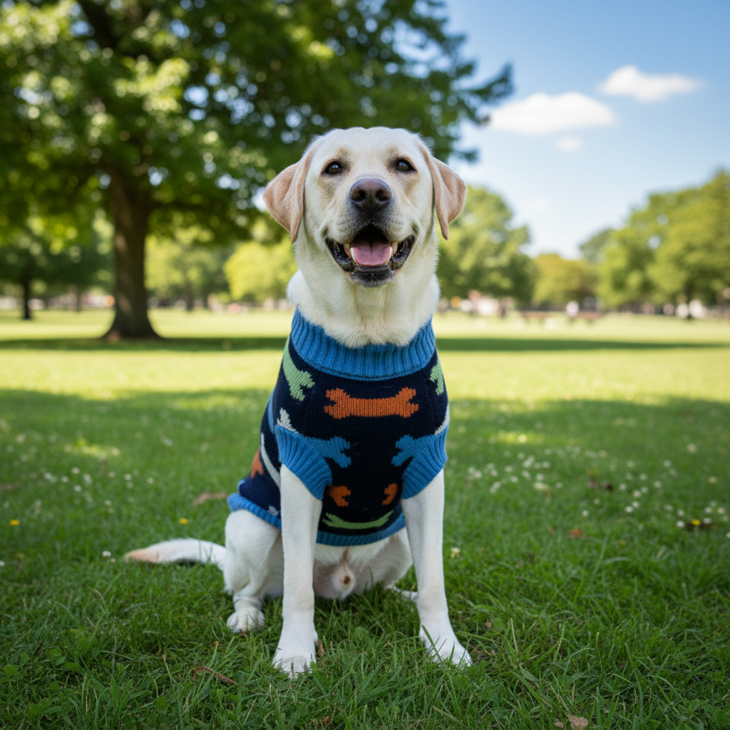 Warm Knitted Dog Sweater Coat – Colorful Winter Pullover