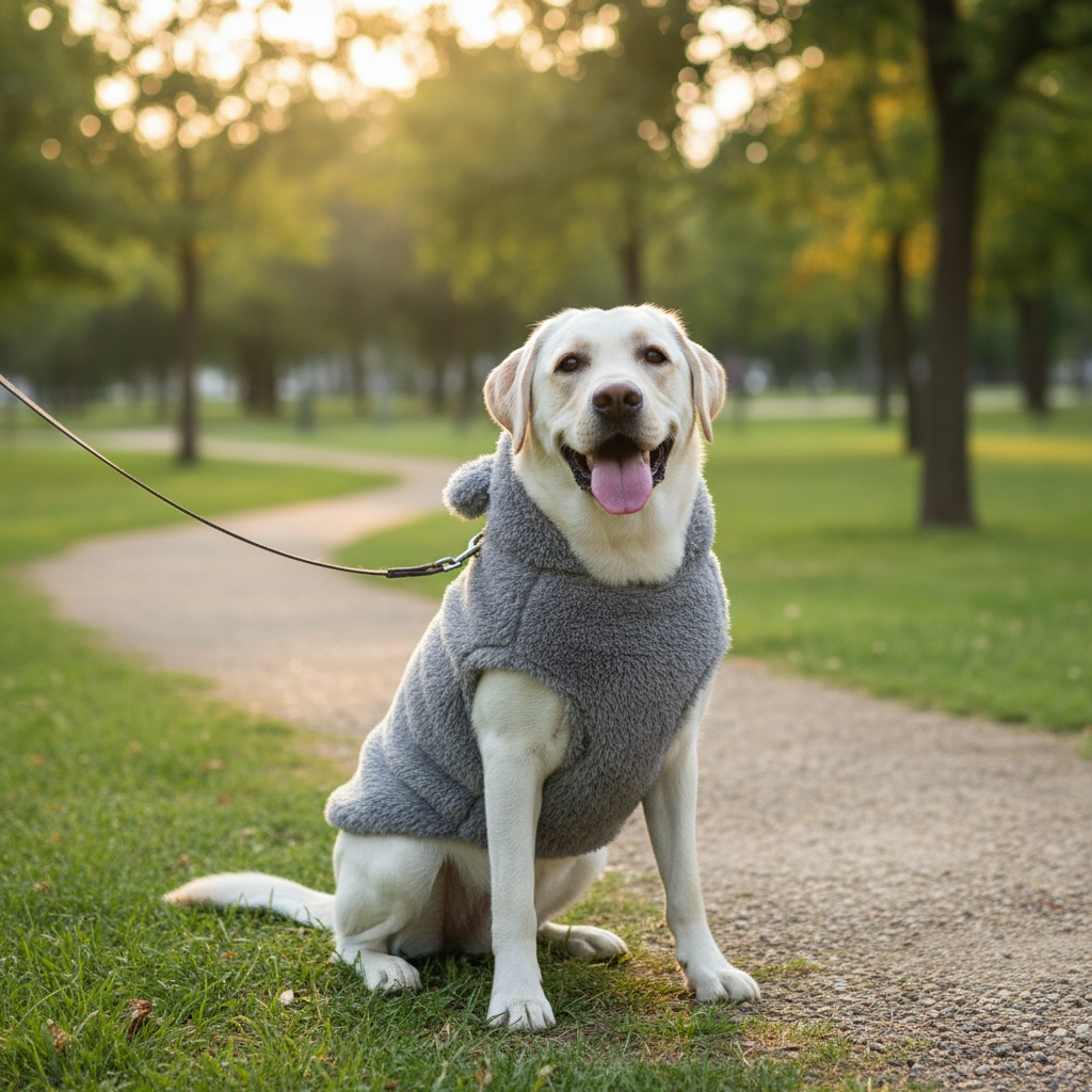 Holapet Soft Fleece Hooded Dog Coat – Winter Windproof Jacket