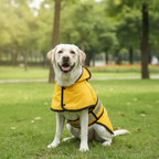 Waterproof Windproof Dog Raincoat – Adjustable Polyester Jacket
