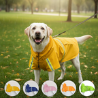 Hooded Dog Raincoat Cloak – Waterproof Reflective Jacket