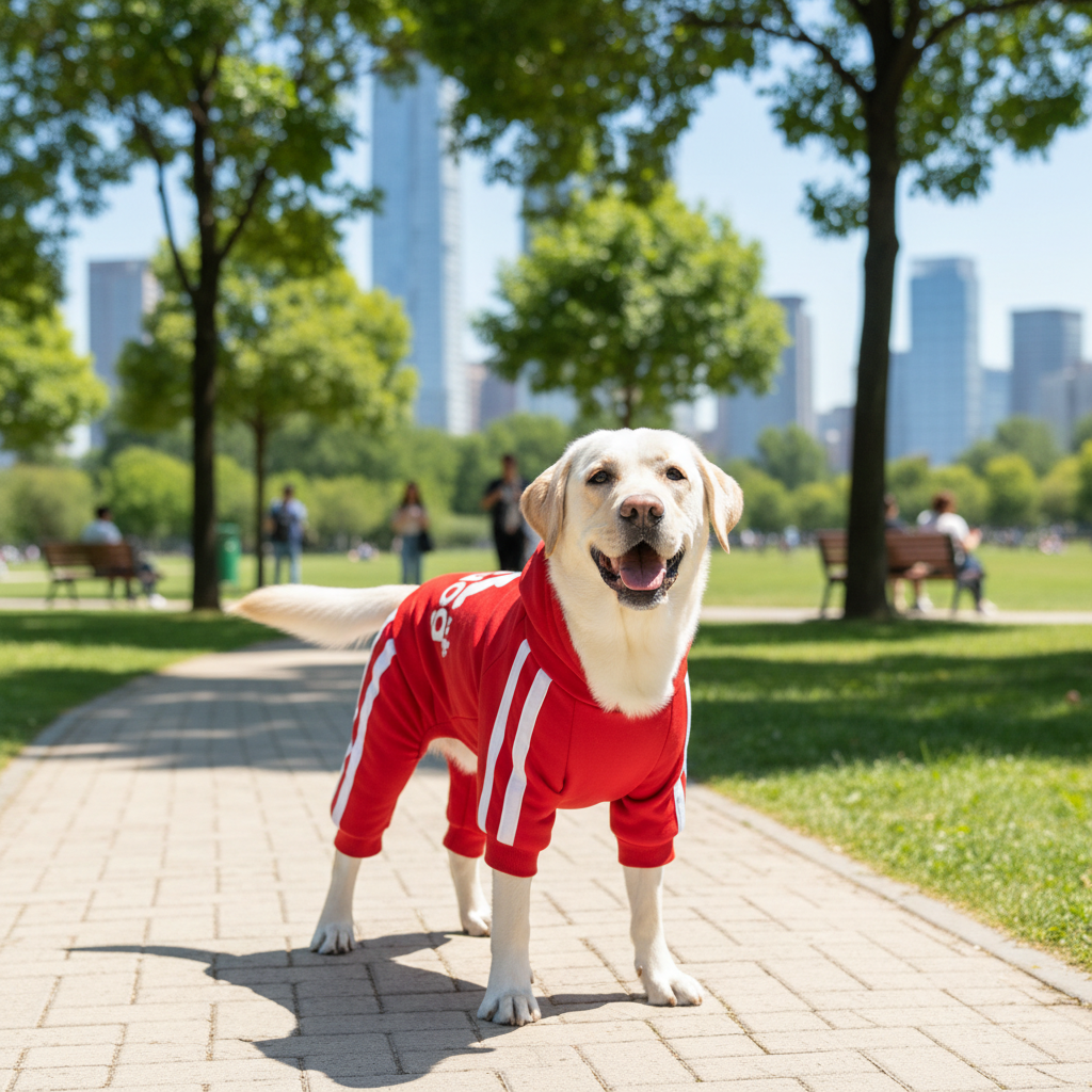 Adidog Dog Jumpsuit – Hooded Spring Outfit for Small Dogs