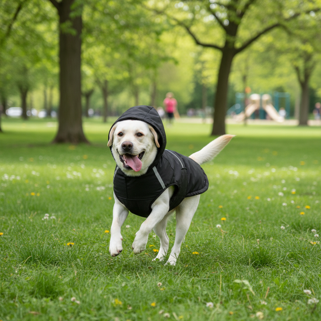 Waterproof Hooded Dog Coat – Reflective Warm Jacket