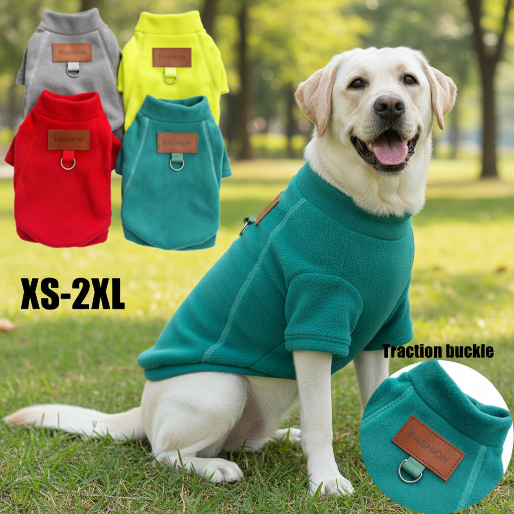 Winter Dog Hoodie – Warm Solid Color Sweatshirt for Small Dogs