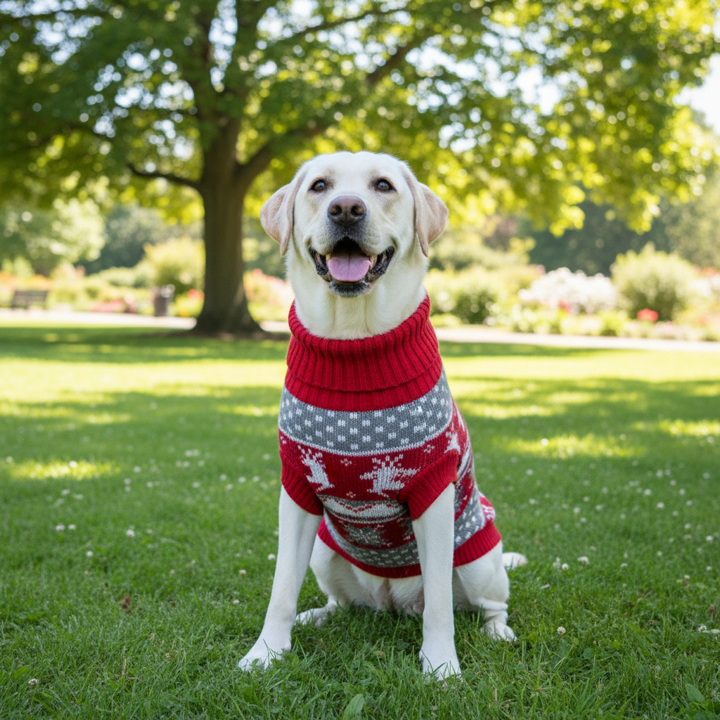 XLeiPet Cartoon Dog Sweater – Warm Stretch Knit Pullover