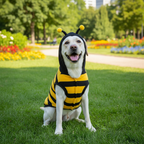 Bee Themed Dog Coat – Cozy Fleece Hoodie for Puppies