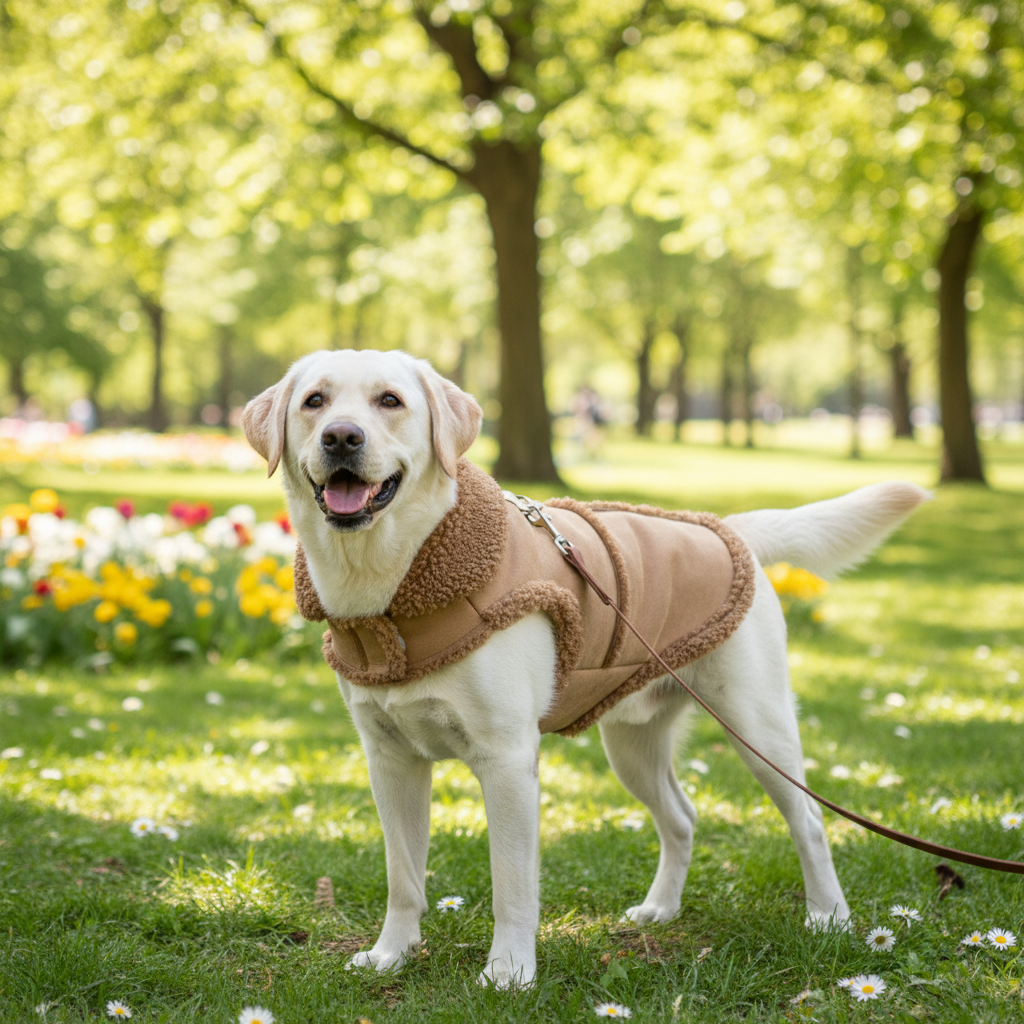 Winter Plush Dog Vest – Warm Buckskin Jacket for Small Dogs