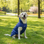 Waterproof Dog Raincoat Hoodie – Reflective Stripe Rain Jacket