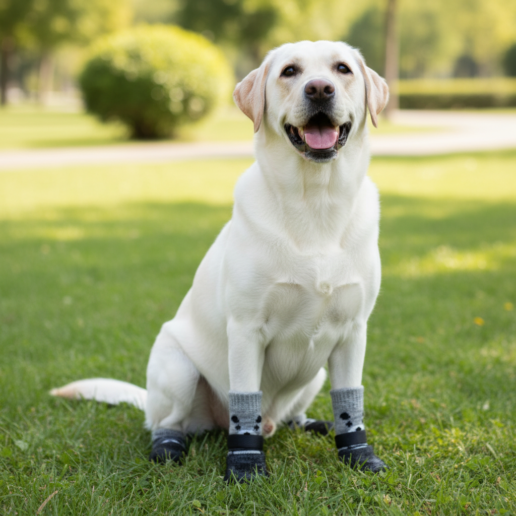 Waterproof Dog Boots – Non Slip Rubber Winter Paw Protectors
