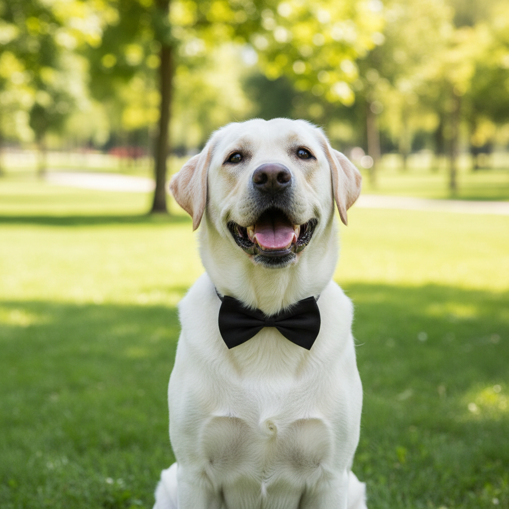 Nylon Bow Tie Dog Collar – Adjustable Stylish Accessory