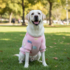 Winter Fleece Dog Hoodie – Heart Print Warm Pet Jacket