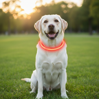 USB Rechargeable LED Dog Collar – Reflective Night Safety Black