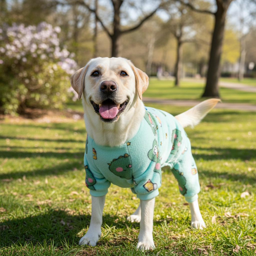 Winter Fleece Dog Pajamas – Cozy Polyester Jumpsuit XS-4XL Blue