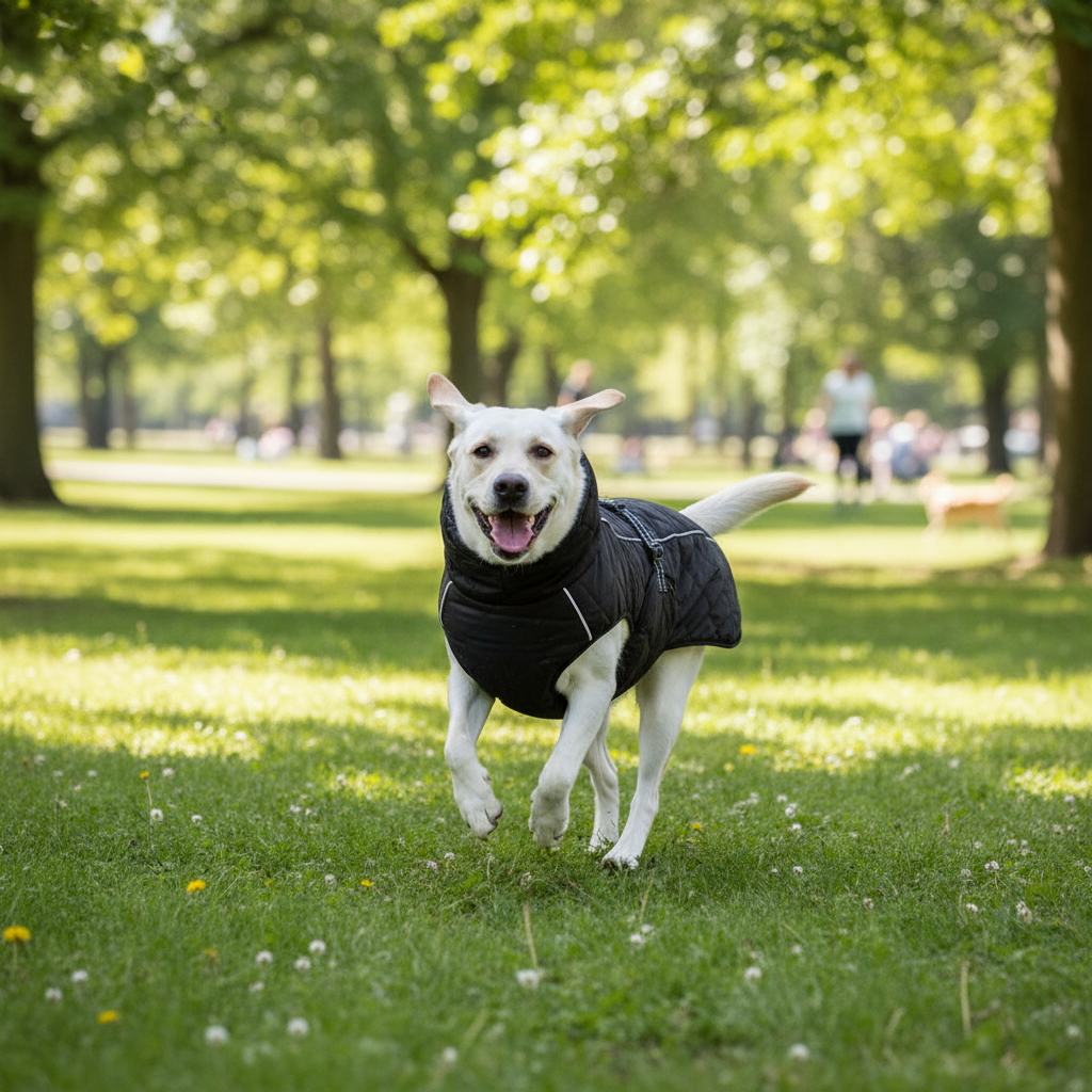 Waterproof Reflective Dog Coat – Cotton Lined Large Winter Jacket