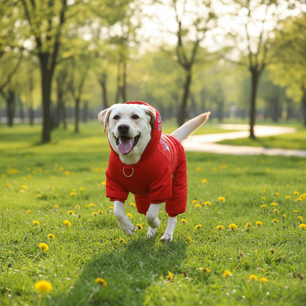 Waterproof Dog Winter Coat with Hood – Fleece Lined Warm Jacket