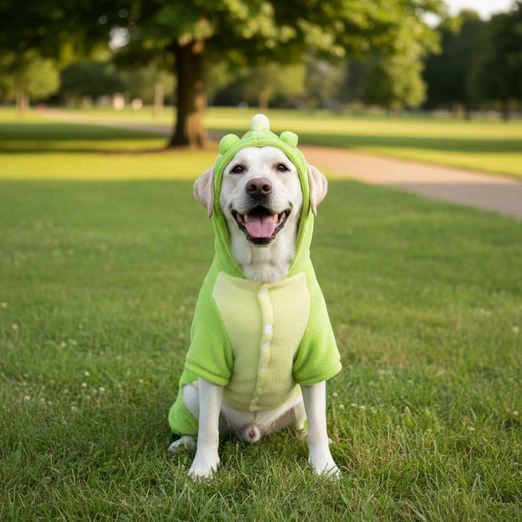 Dinosaur Dog Flannel Jumpsuit – Cozy Winter Romper for Small Dogs