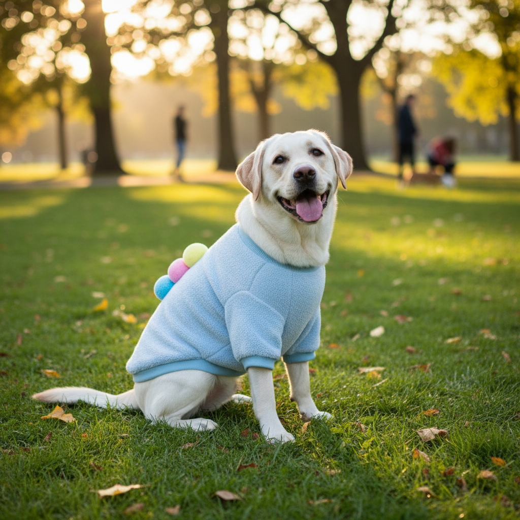 Moonbiffy Winter Dog Jacket – Flannel Puffer for Small Dogs