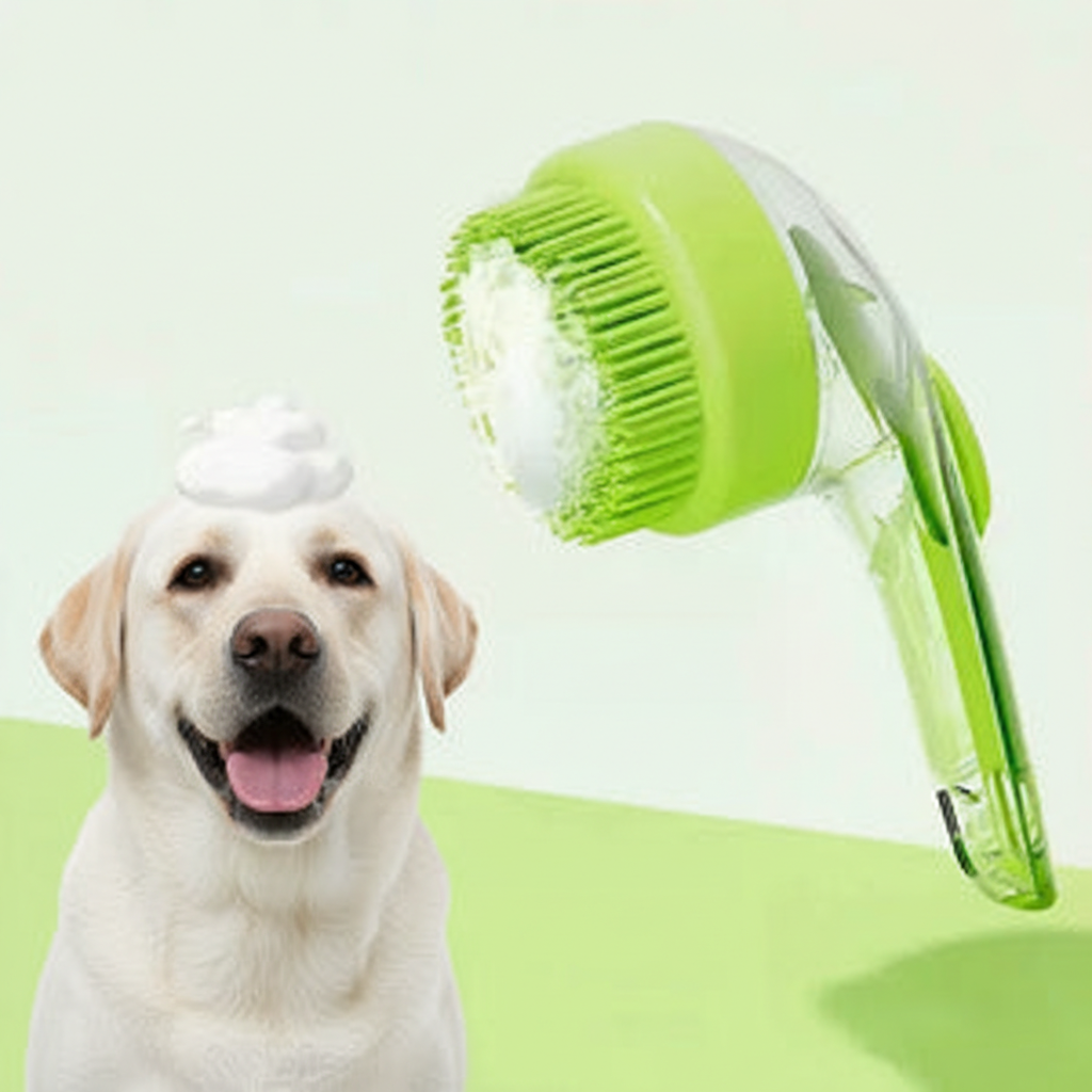 2025 2 In 1 Pet Bath Brush With Built In Shampoo Dispenser For Dogs Grooming Massage