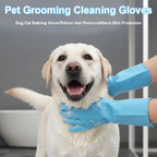 Pet Grooming Gloves for Dogs – Silicone Bathing & Hair Removal Massage Scrubber