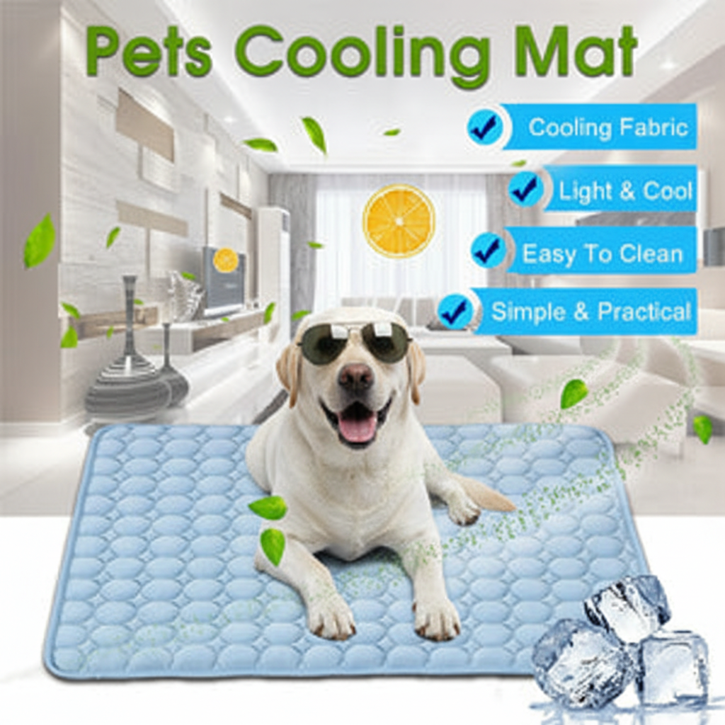 Pet Cooling Mat for Dogs – Ice Silk Moisture-Proof Summer Sleep Pad