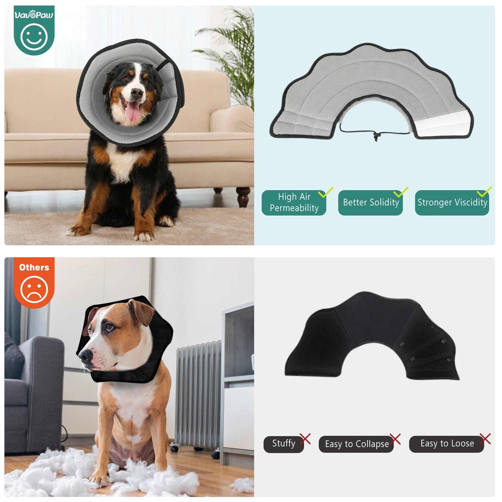 Dog Recovery Cone – Soft Mesh Breathable Collar