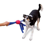 KONG Classic Tails Dog Toy – Tug & Toss Squeaky Toy with Nylon Tails