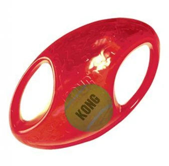KONG Jumbler Dog Toy – Interactive Squeaky Ball with Handle (M/L)