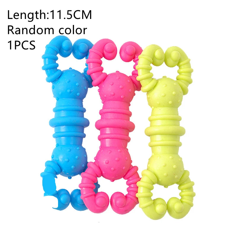 Rubber Bone Molar Toy – Interactive Teeth Cleaning for Puppies & Teething Relief