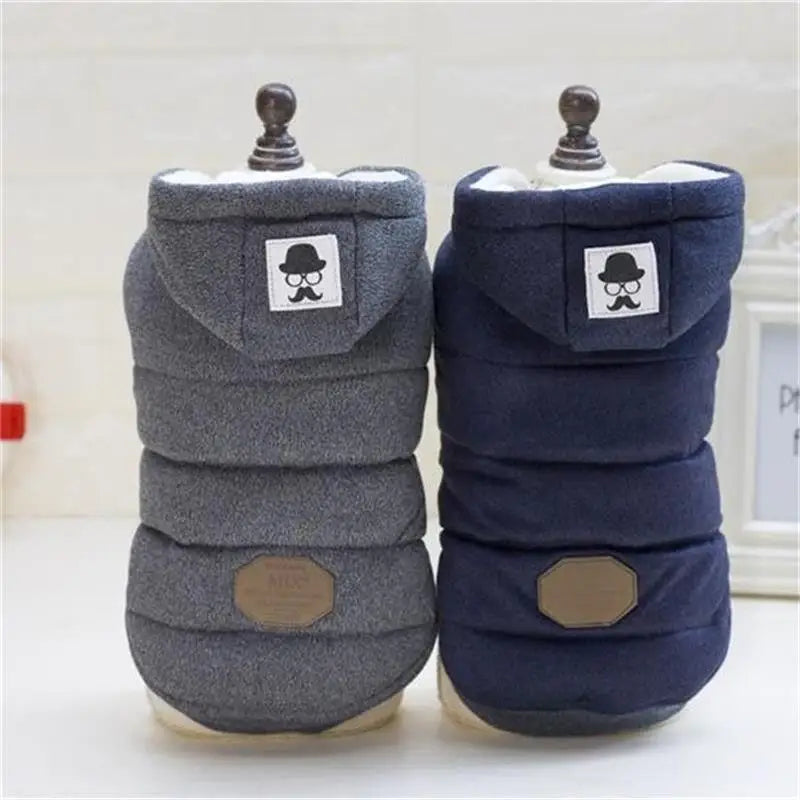 Brother Dog Cotton Winter Hooded Jacket – Warm Coat for Small Dogs