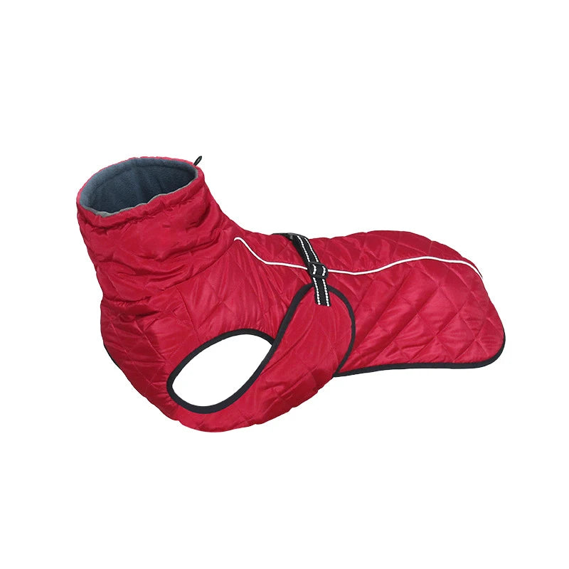 Waterproof Reflective Dog Coat – Cotton Lined Large Winter Jacket